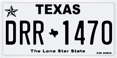 TX license plate DRR1470