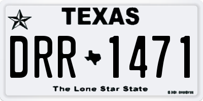TX license plate DRR1471
