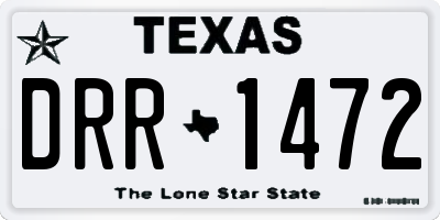 TX license plate DRR1472