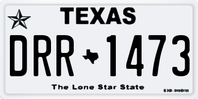 TX license plate DRR1473