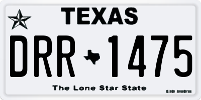 TX license plate DRR1475