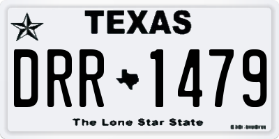 TX license plate DRR1479
