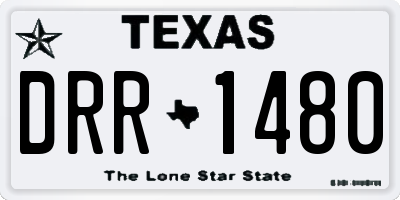 TX license plate DRR1480