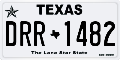 TX license plate DRR1482