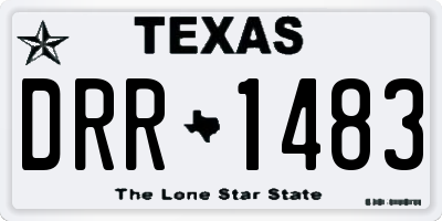 TX license plate DRR1483