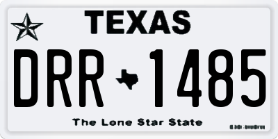 TX license plate DRR1485