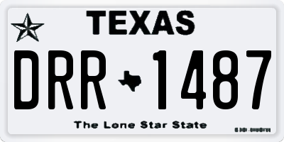 TX license plate DRR1487