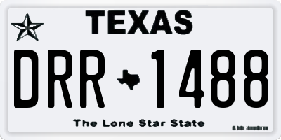 TX license plate DRR1488
