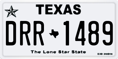 TX license plate DRR1489