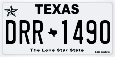 TX license plate DRR1490