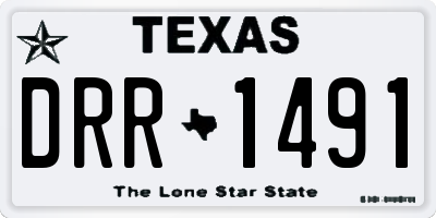 TX license plate DRR1491
