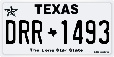 TX license plate DRR1493