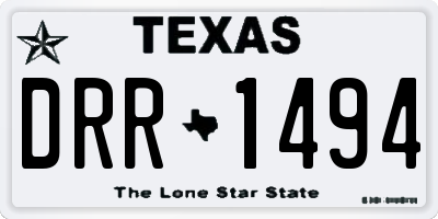 TX license plate DRR1494