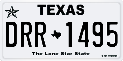 TX license plate DRR1495