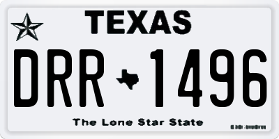 TX license plate DRR1496
