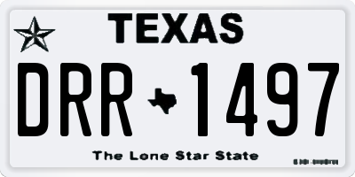 TX license plate DRR1497