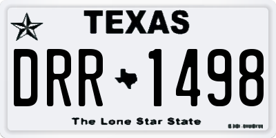 TX license plate DRR1498