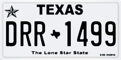 TX license plate DRR1499