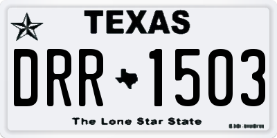 TX license plate DRR1503