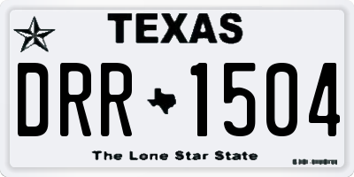 TX license plate DRR1504