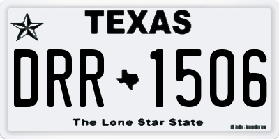TX license plate DRR1506