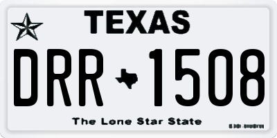 TX license plate DRR1508