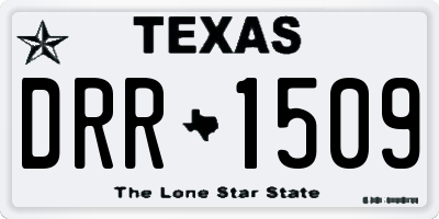 TX license plate DRR1509