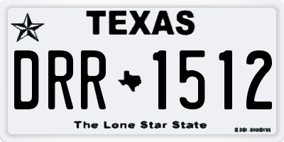 TX license plate DRR1512
