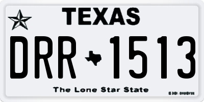 TX license plate DRR1513