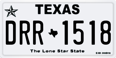 TX license plate DRR1518