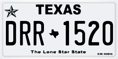 TX license plate DRR1520