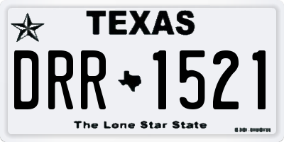 TX license plate DRR1521