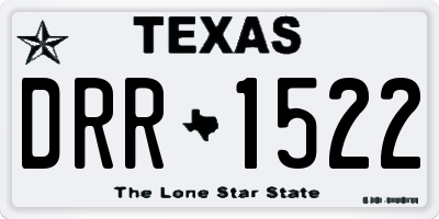 TX license plate DRR1522