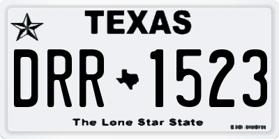 TX license plate DRR1523