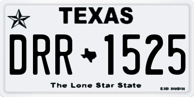 TX license plate DRR1525