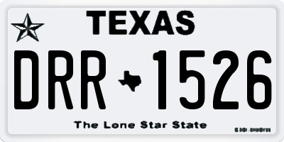 TX license plate DRR1526