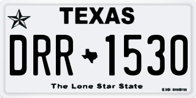 TX license plate DRR1530
