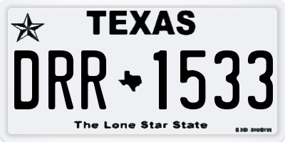 TX license plate DRR1533