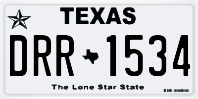 TX license plate DRR1534