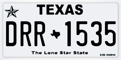 TX license plate DRR1535