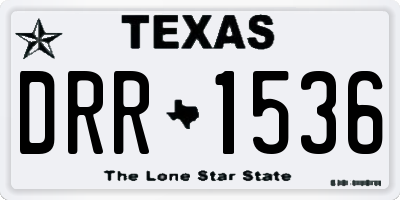 TX license plate DRR1536