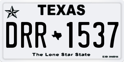 TX license plate DRR1537