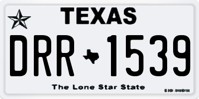 TX license plate DRR1539