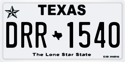 TX license plate DRR1540