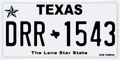 TX license plate DRR1543
