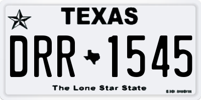 TX license plate DRR1545