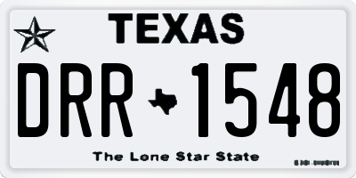 TX license plate DRR1548