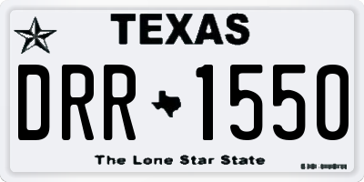 TX license plate DRR1550