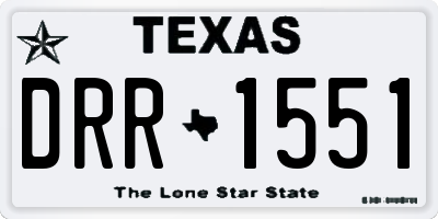 TX license plate DRR1551