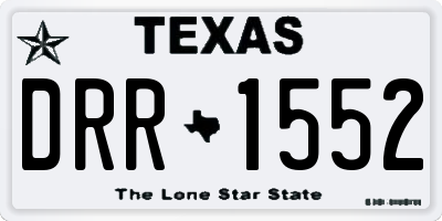 TX license plate DRR1552